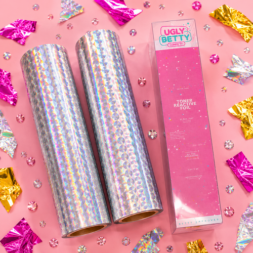 Bubble Bath silver bubble holographic toner reactive foil roll from Ugly Betty Confetti