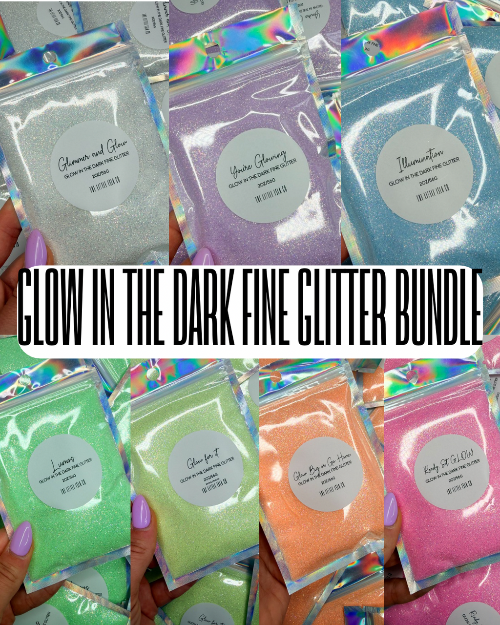 The GLOW Fine Glitter Bundle - 7x 2oz/56g Packs