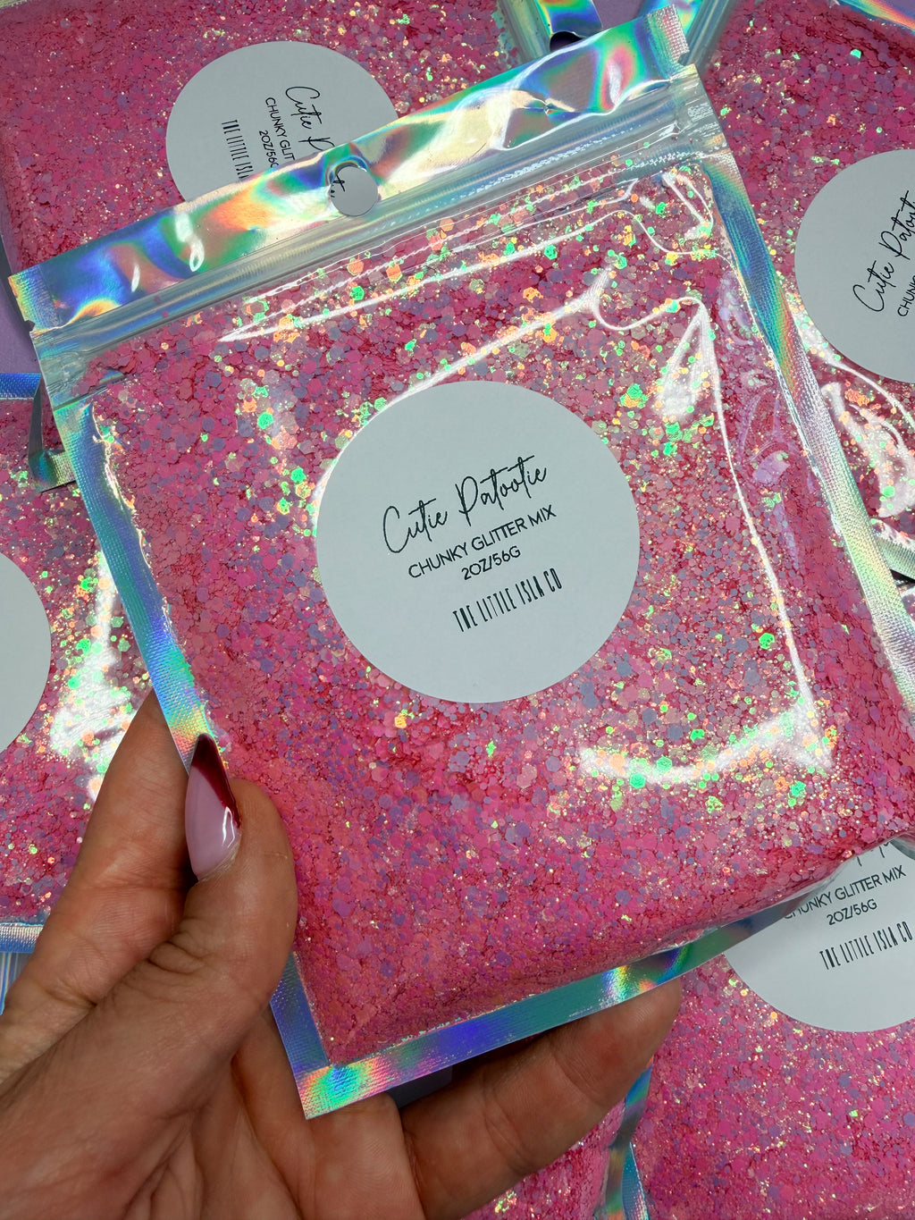 Pearlescent Rainbow Chunky Glitter Bundle - 7x 2oz/56g Packs