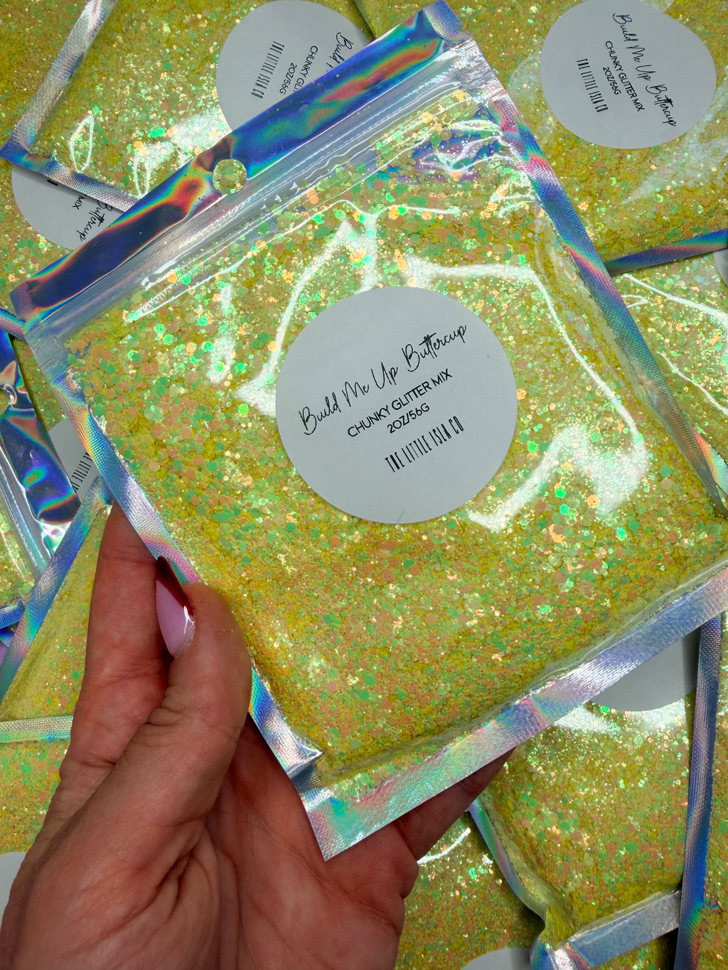 Pearlescent Rainbow Chunky Glitter Bundle - 7x 2oz/56g Packs
