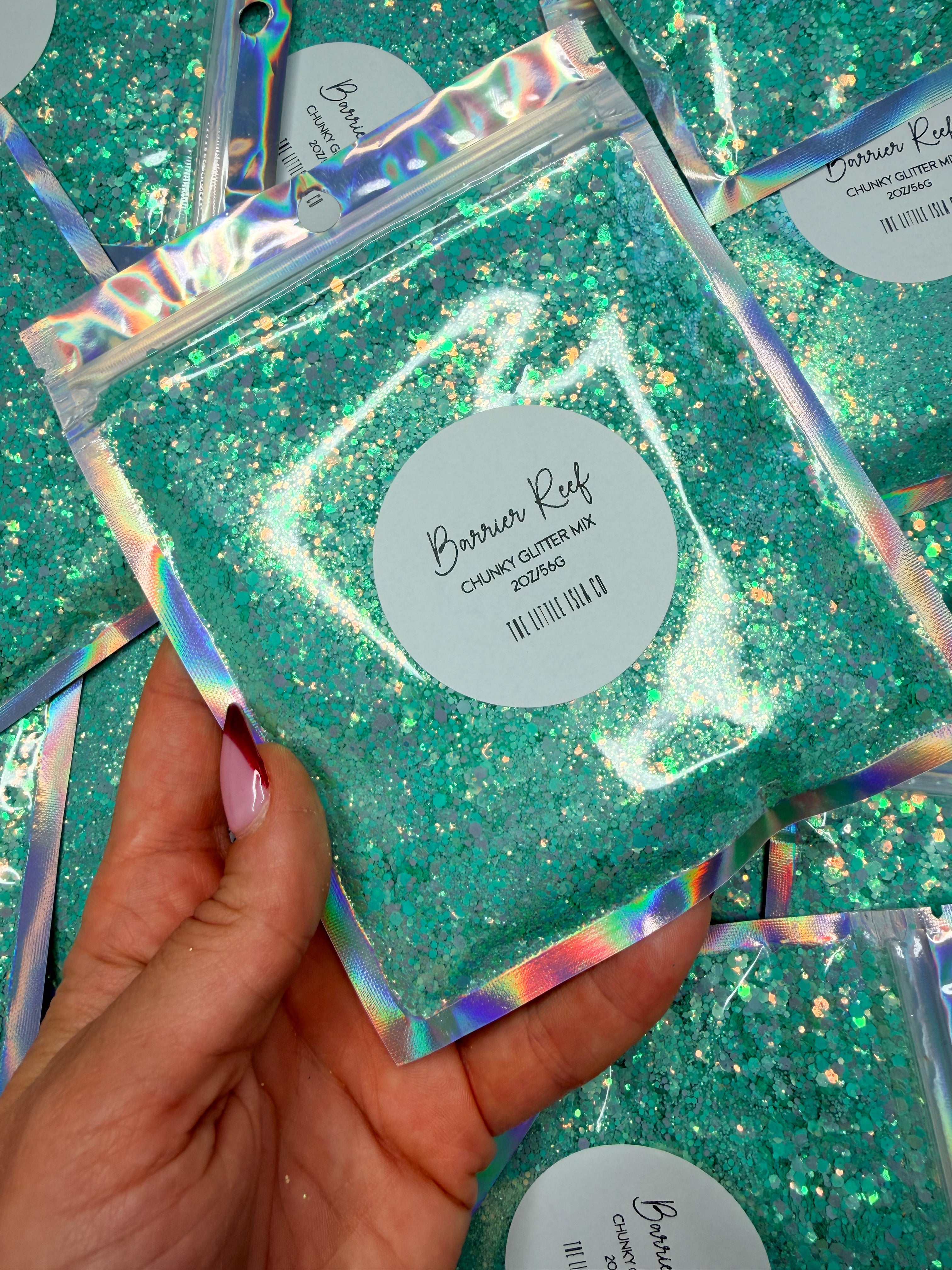 Pearlescent Rainbow Chunky Glitter Bundle - 7x 2oz/56g Packs