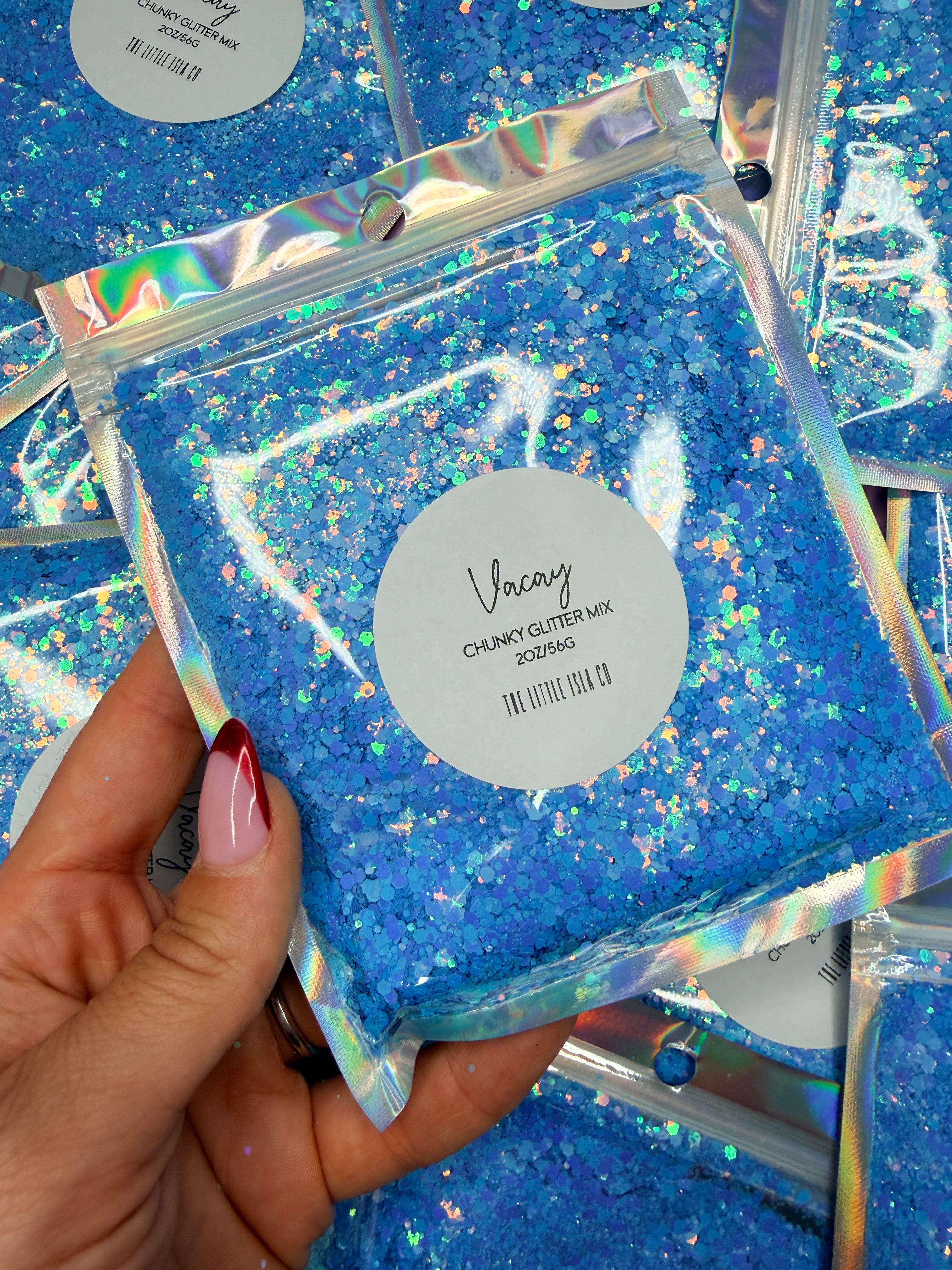 Pearlescent Rainbow Chunky Glitter Bundle - 7x 2oz/56g Packs