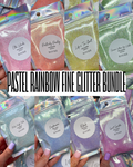 Pastel Rainbow Fine Glitter Bundle - 8x 2oz/56g Packs