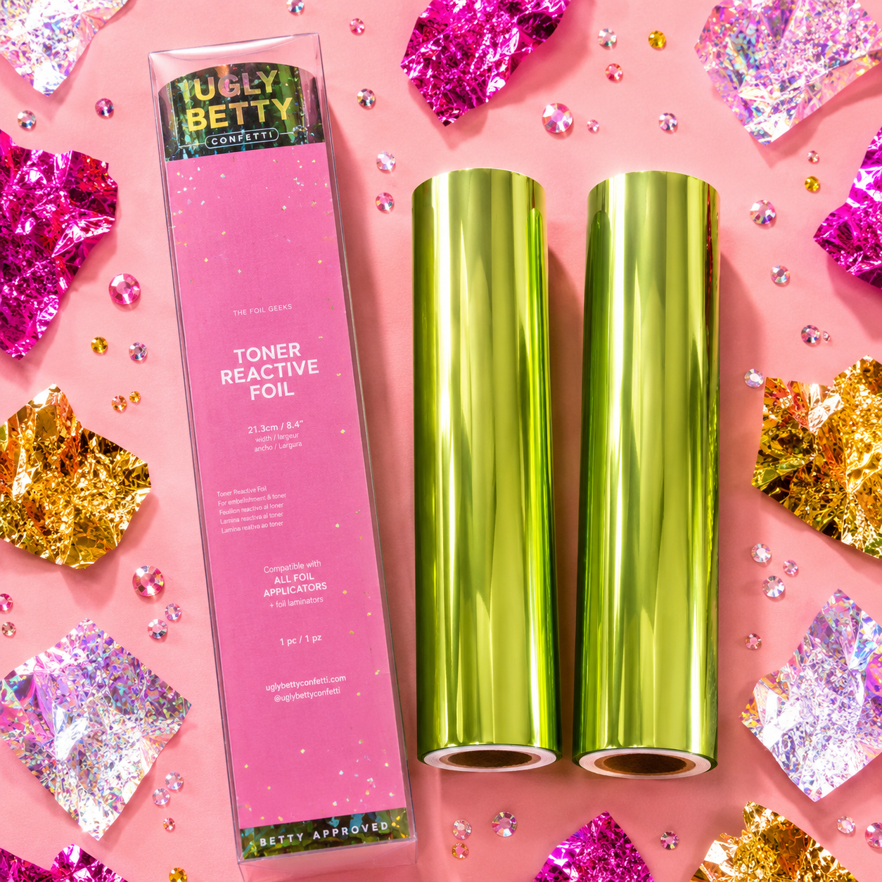 Matcha cool green toner foil by ugly Betty confetti 