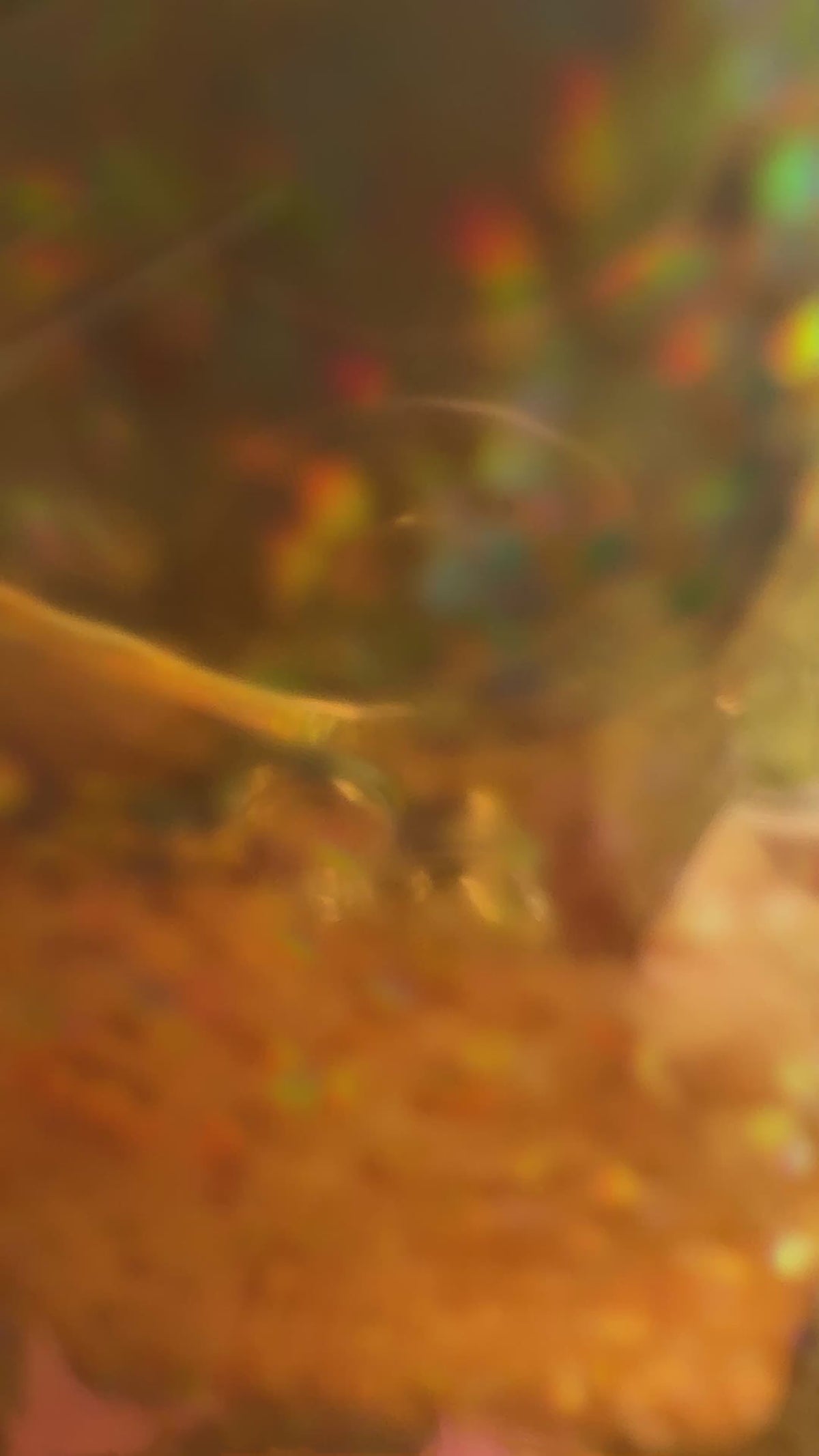Gold Digger gold laser sand holographic toner reactive foil tilting in the light, fine gold holo dots flashing